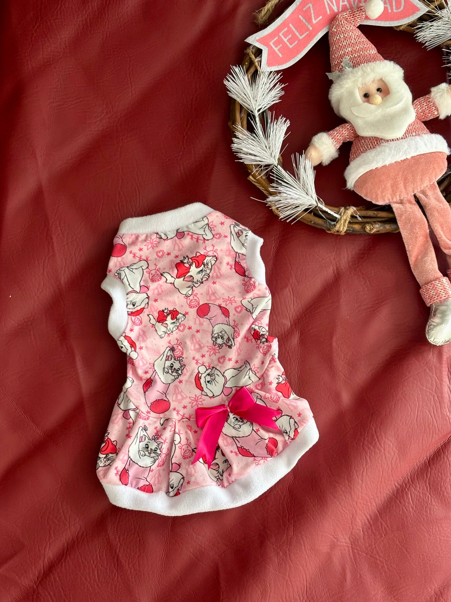 Vestido rosado navidad